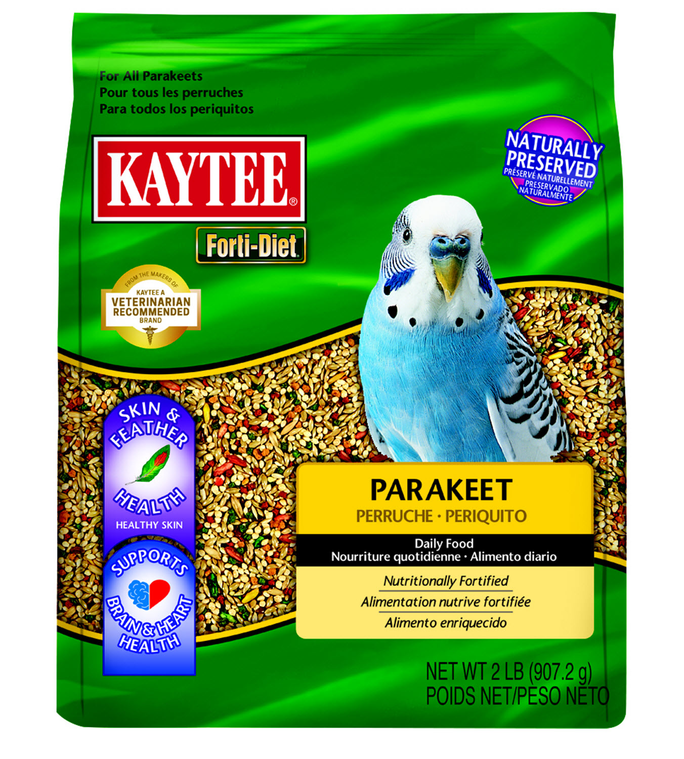 Forti-Diet Bird Food for Parakeets, 2 lb